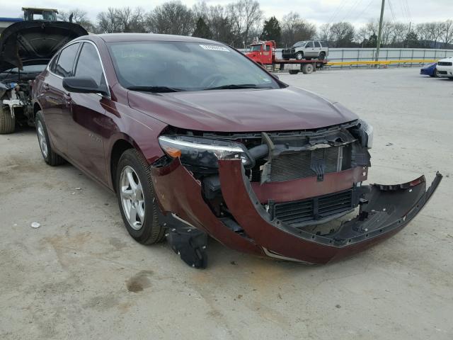 1G1ZB5ST5GF190951 - 2016 CHEVROLET MALIBU LS მუქწითელი ფოტო 1