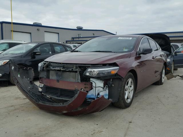 1G1ZB5ST5GF190951 - 2016 CHEVROLET MALIBU LS მუქწითელი ფოტო 2