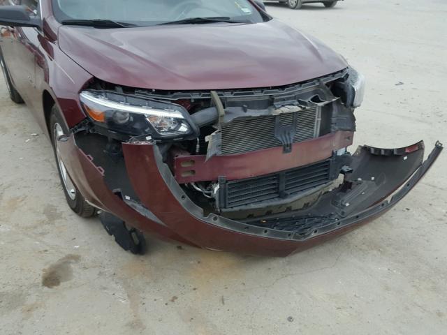 1G1ZB5ST5GF190951 - 2016 CHEVROLET MALIBU LS მუქწითელი ფოტო 9