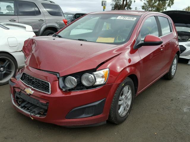 1G1JC6SH8C4219778 - 2012 CHEVROLET SONIC LT RED photo 2