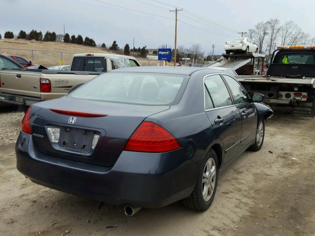 1HGCM56387A153148 - 2007 HONDA ACCORD SE BLUE photo 4