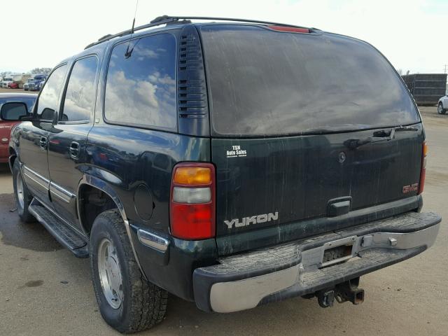 1GKEK13TX1R154406 - 2001 GMC YUKON GREEN photo 3