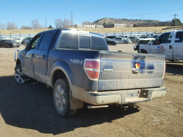 1FTPW14V89KC94760 - 2009 FORD F150 SUPER BLUE photo 3