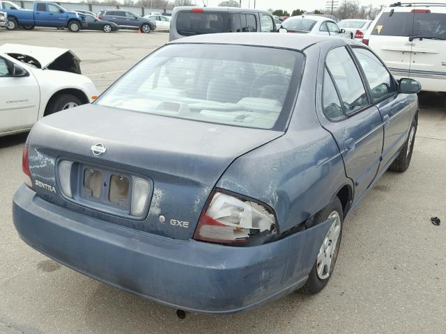 3N1CB51D22L619357 - 2002 NISSAN SENTRA XE BLUE photo 4