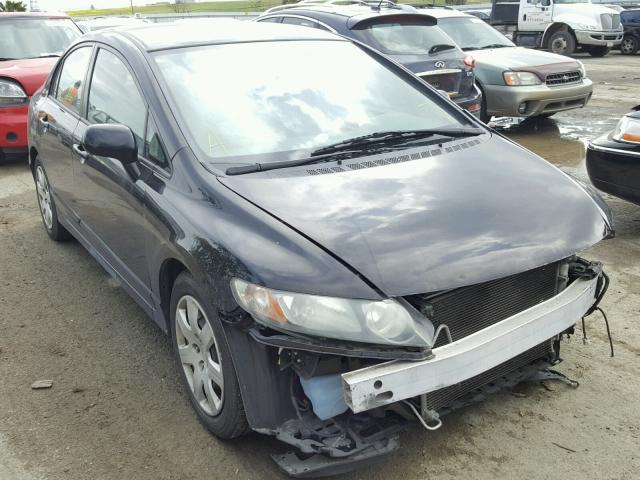 2HGFA16589H349613 - 2009 HONDA CIVIC LX BLACK photo 1