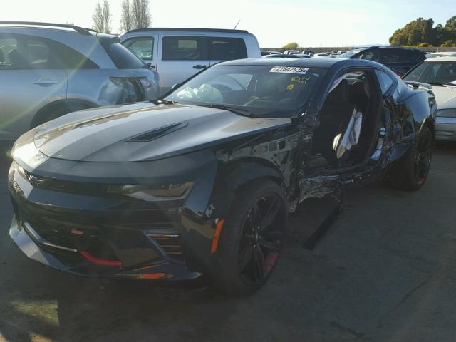 1G1FH1R74J0143231 - 2018 CHEVROLET CAMARO SS BLACK photo 2