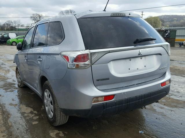 JA4AD2A35EZ009867 - 2014 MITSUBISHI OUTLANDER BLUE photo 3