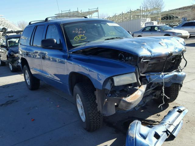 1B4HS38N12F207282 - 2002 DODGE DURANGO SP BLUE photo 1