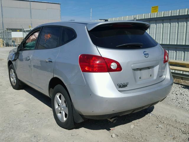 JN8AS5MV1AW121107 - 2010 NISSAN ROGUE S SILVER photo 3