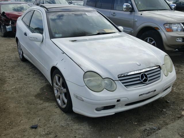 WDBRN47J62A375224 - 2002 MERCEDES-BENZ C 230K SPO WHITE photo 1