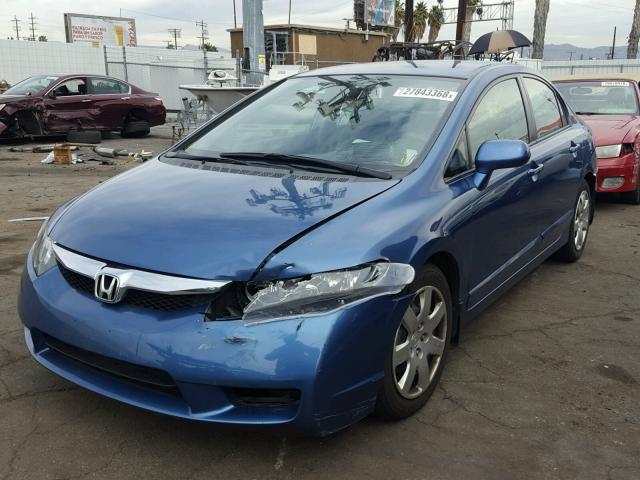 2HGFA1F57AH302464 - 2010 HONDA CIVIC LX BLUE photo 2