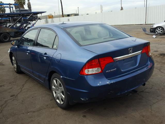 2HGFA1F57AH302464 - 2010 HONDA CIVIC LX BLUE photo 3