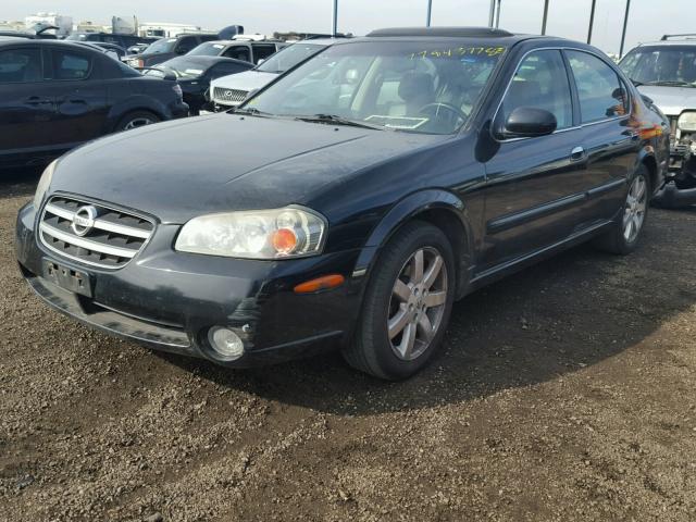 JN1DA31A52T318689 - 2002 NISSAN MAXIMA GLE BLACK photo 2