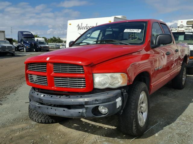 1D7HA18D54S660502 - 2004 DODGE RAM 1500 S RED photo 2