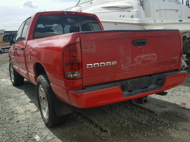 1D7HA18D54S660502 - 2004 DODGE RAM 1500 S RED photo 3