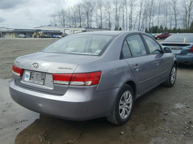 5NPET46C96H084742 - 2006 HYUNDAI SONATA GL GRAY photo 4