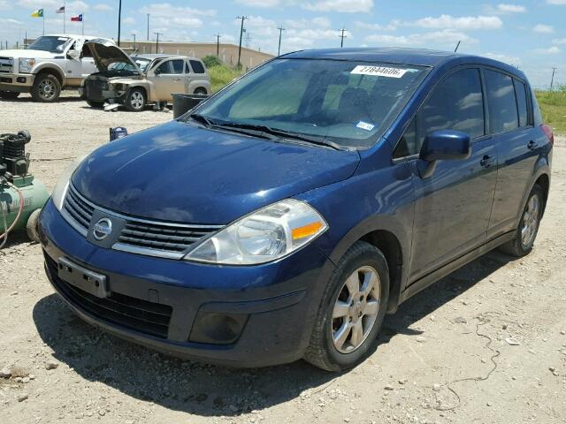 3N1BC13E08L398082 - 2008 NISSAN VERSA S BLUE photo 2