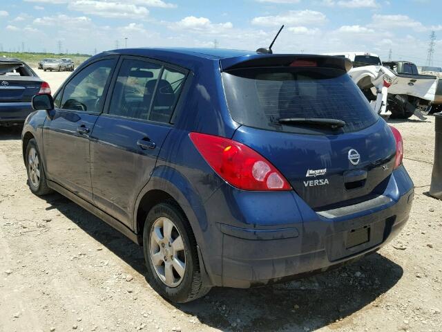 3N1BC13E08L398082 - 2008 NISSAN VERSA S BLUE photo 3