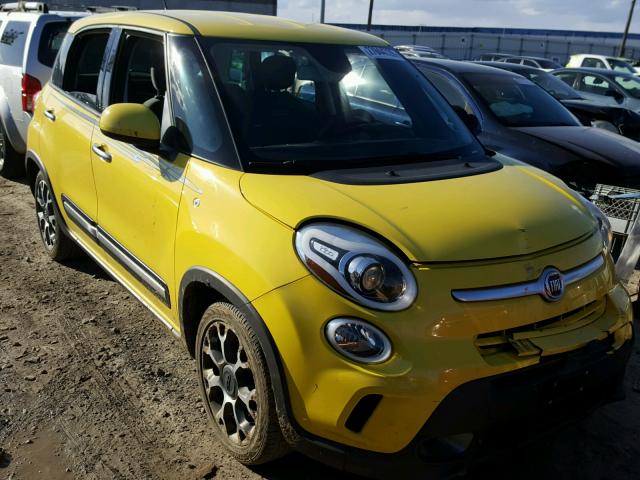 ZFBCFADH8EZ021430 - 2014 FIAT 500L TREKK YELLOW photo 1