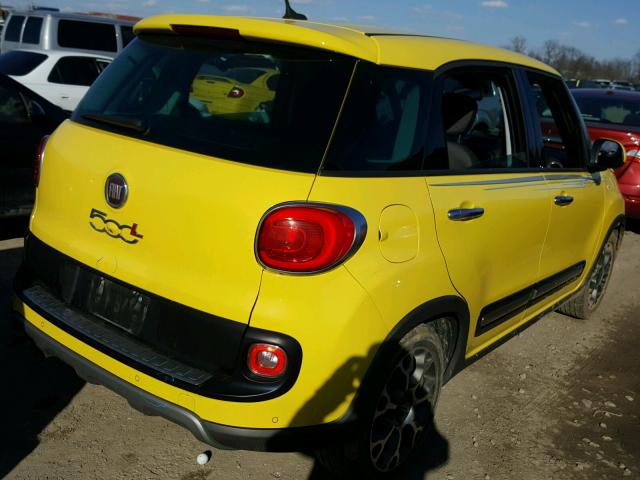 ZFBCFADH8EZ021430 - 2014 FIAT 500L TREKK YELLOW photo 4