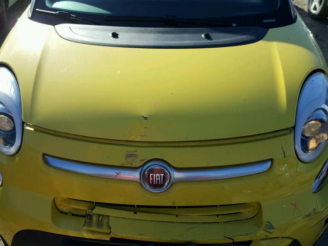 ZFBCFADH8EZ021430 - 2014 FIAT 500L TREKK YELLOW photo 7