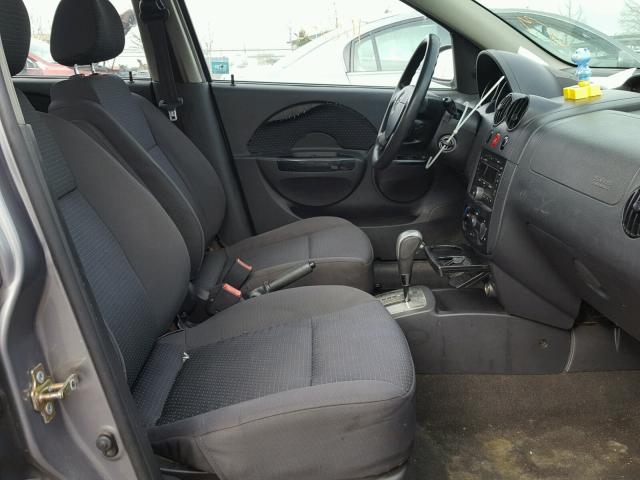 KL1TD66657B722523 - 2007 CHEVROLET AVEO BASE Gri fotoğraf 5