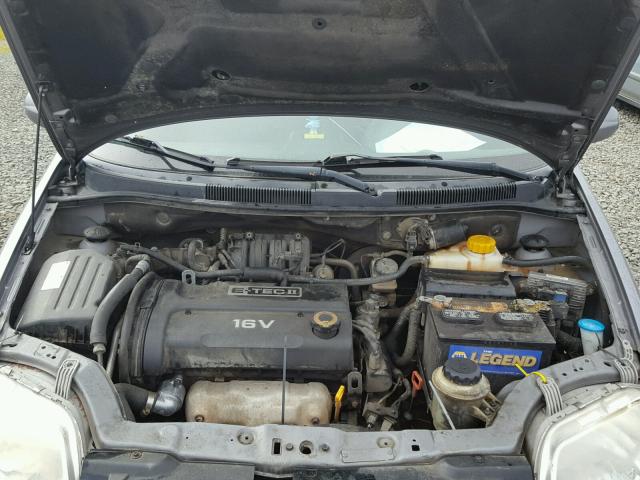 KL1TD66657B722523 - 2007 CHEVROLET AVEO BASE Gri fotoğraf 7