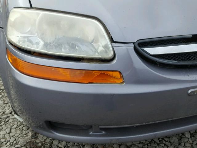 KL1TD66657B722523 - 2007 CHEVROLET AVEO BASE Gri fotoğraf 9