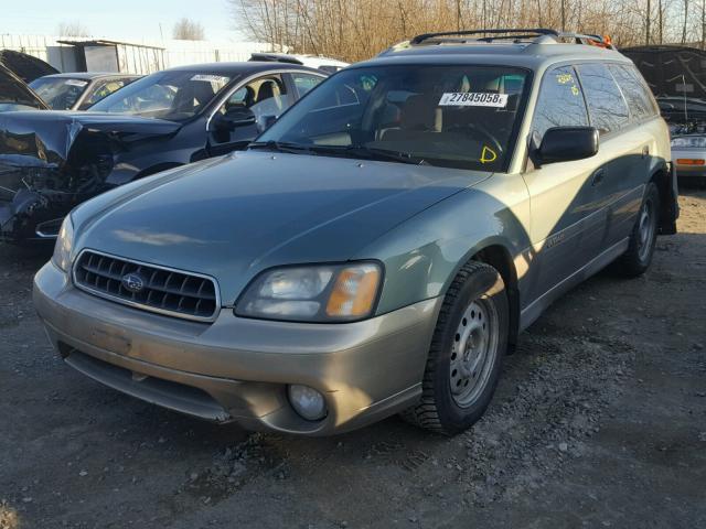 4S3BH675X37644218 - 2003 SUBARU LEGACY OUT GREEN photo 2