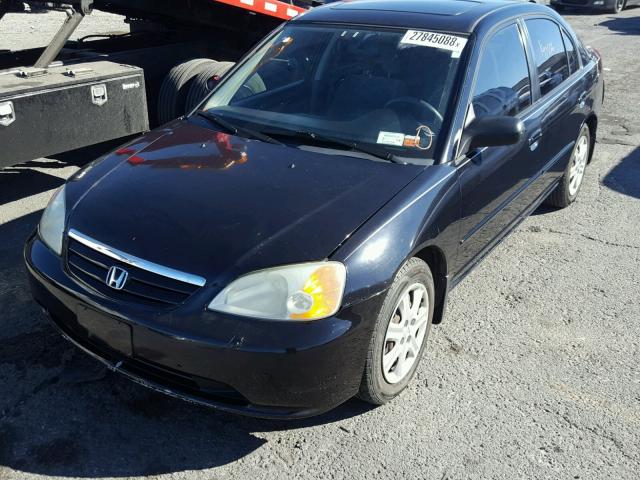 2HGES25733H561490 - 2003 HONDA CIVIC EX BLACK photo 2