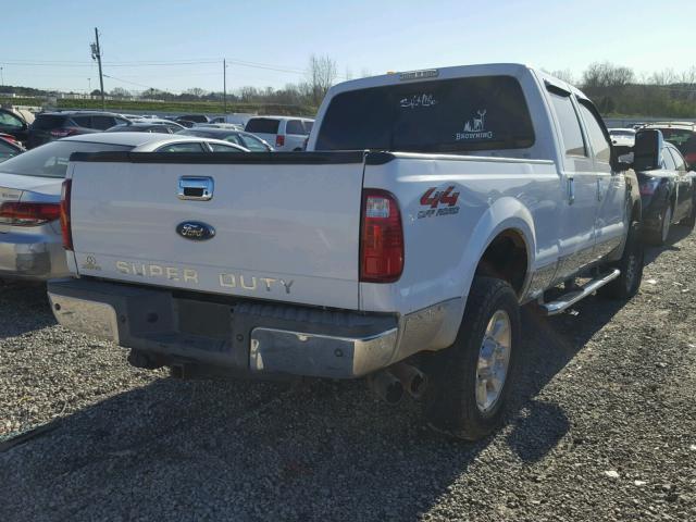 1FTSW21R68EB20593 - 2008 FORD F250 SUPER WHITE photo 4