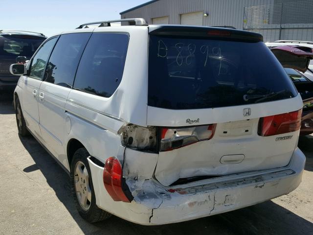 2HKRL18661H528899 - 2001 HONDA ODYSSEY EX WHITE photo 3