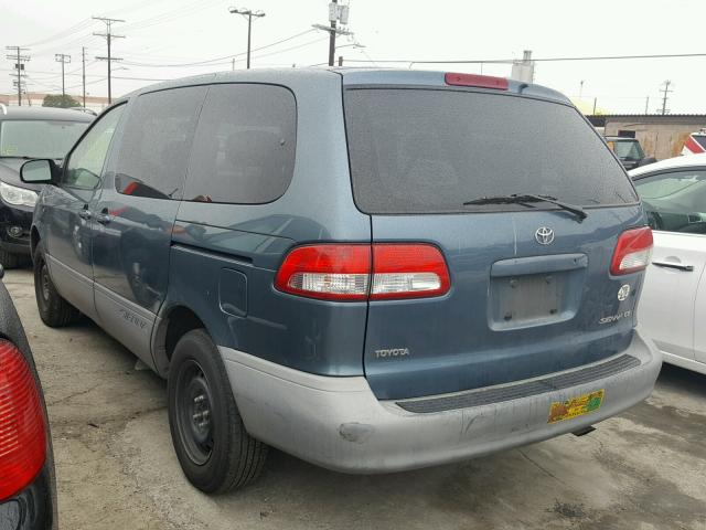 4T3ZF19C91U403965 - 2001 TOYOTA SIENNA CE TEAL photo 3