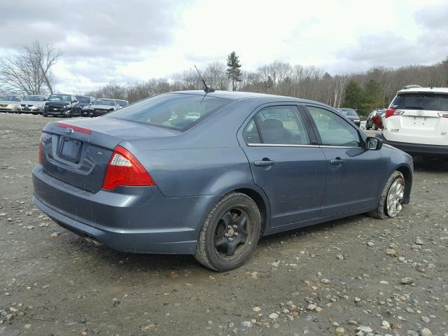 3FAHP0HA8BR295031 - 2011 FORD FUSION SE BLUE photo 4