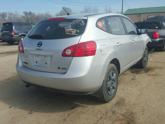 JN8AS58V79W178269 - 2009 NISSAN ROGUE S SILVER photo 4