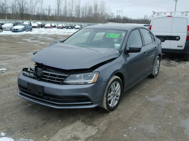 3VW2B7AJ6JM224355 - 2018 VOLKSWAGEN JETTA S GRAY photo 2