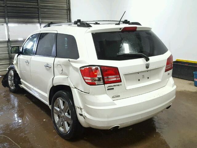 3D4GH67V59T210964 - 2009 DODGE JOURNEY R/ WHITE photo 3