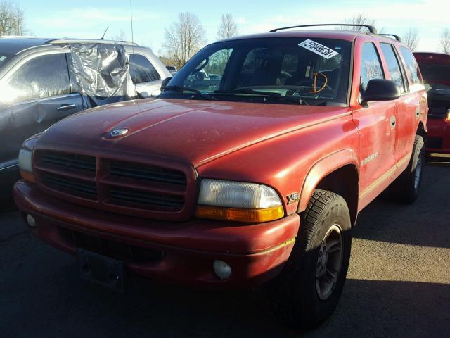 1B4HS28Z6YF134397 - 2000 DODGE DURANGO RED photo 2