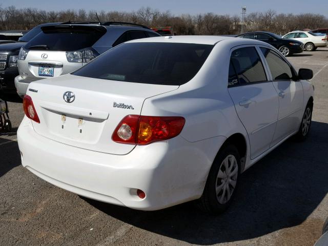 1NXBU40E69Z013594 - 2009 TOYOTA COROLLA BA WHITE photo 4