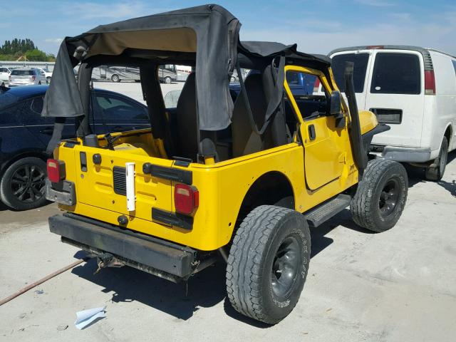 1J4FA39S36P713577 - 2006 JEEP WRANGLER X YELLOW photo 4