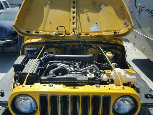 1J4FA39S36P713577 - 2006 JEEP WRANGLER X YELLOW photo 7