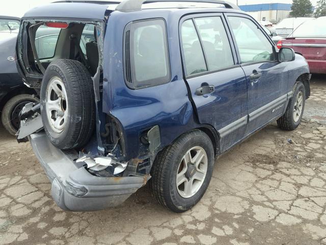 2CNBE13C026946403 - 2002 CHEVROLET TRACKER BLUE photo 4