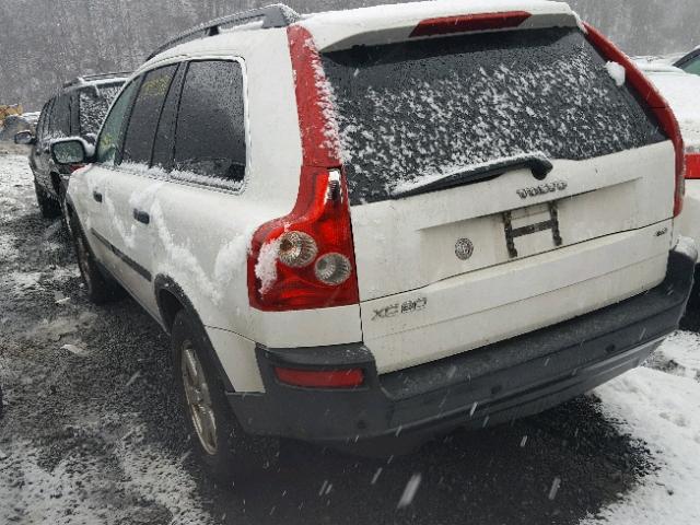 YV1CZ592651205449 - 2005 VOLVO XC90 WHITE photo 3