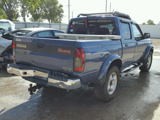 1N6ED27T7YC400036 - 2000 NISSAN FRONTIER C BLUE photo 4