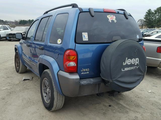 1J4GL48K64W176793 - 2004 JEEP LIBERTY SP BLUE photo 3