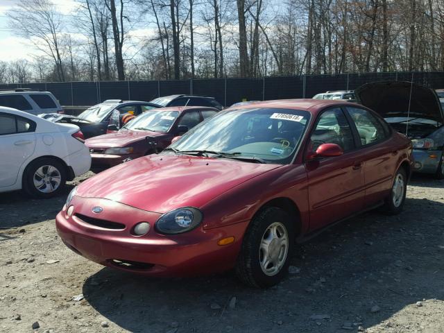 1FALP52U0VG281808 - 1997 FORD TAURUS GL BURGUNDY photo 2