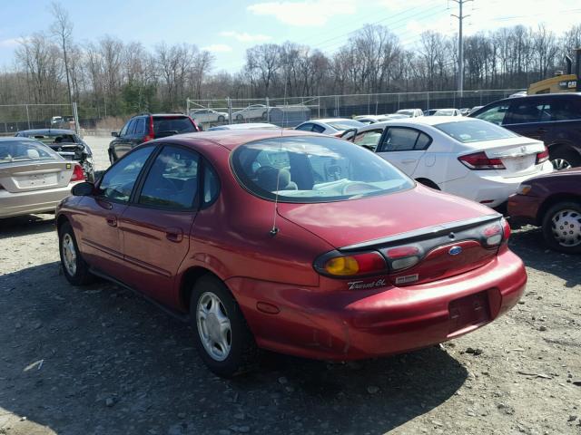 1FALP52U0VG281808 - 1997 FORD TAURUS GL BURGUNDY photo 3