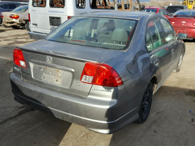 JHMES96664S022738 - 2004 HONDA CIVIC HYBR GRAY photo 4