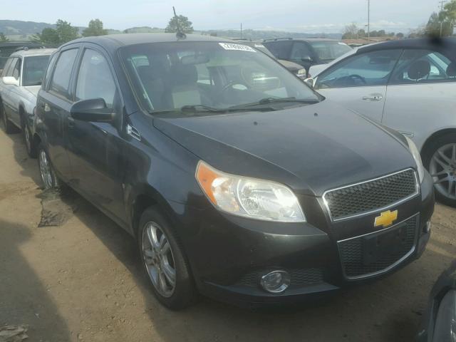 KL1TG66E79B347445 - 2009 CHEVROLET AVEO LT BLACK photo 1