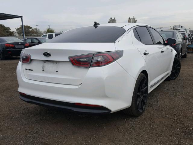 KNAGM4AD2F5078669 - 2015 KIA OPTIMA HYB WHITE photo 4